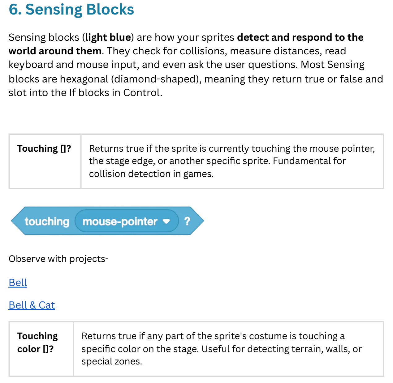 Sensing Block